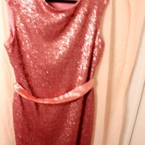 Pink Sequin Mini Dress